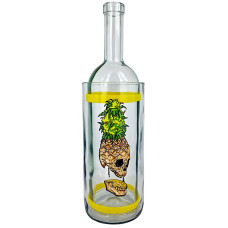 Водний бонг з скла «Weed Skull Yellow»