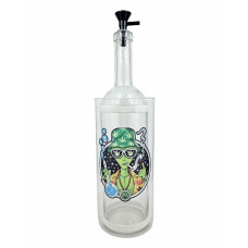 Скляний водний Rasta - 35 см Hippie Alien