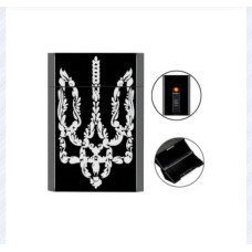 Электрическая зажигалка usb с футляром герб Украины