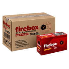 Сигаретные гильзы Firebox Long Filter 10 000 шт (Файрбокс Лонг Фильтр) — 20 упаковок по 500, King Size 8 мм: Цена, Характеристики, Фото